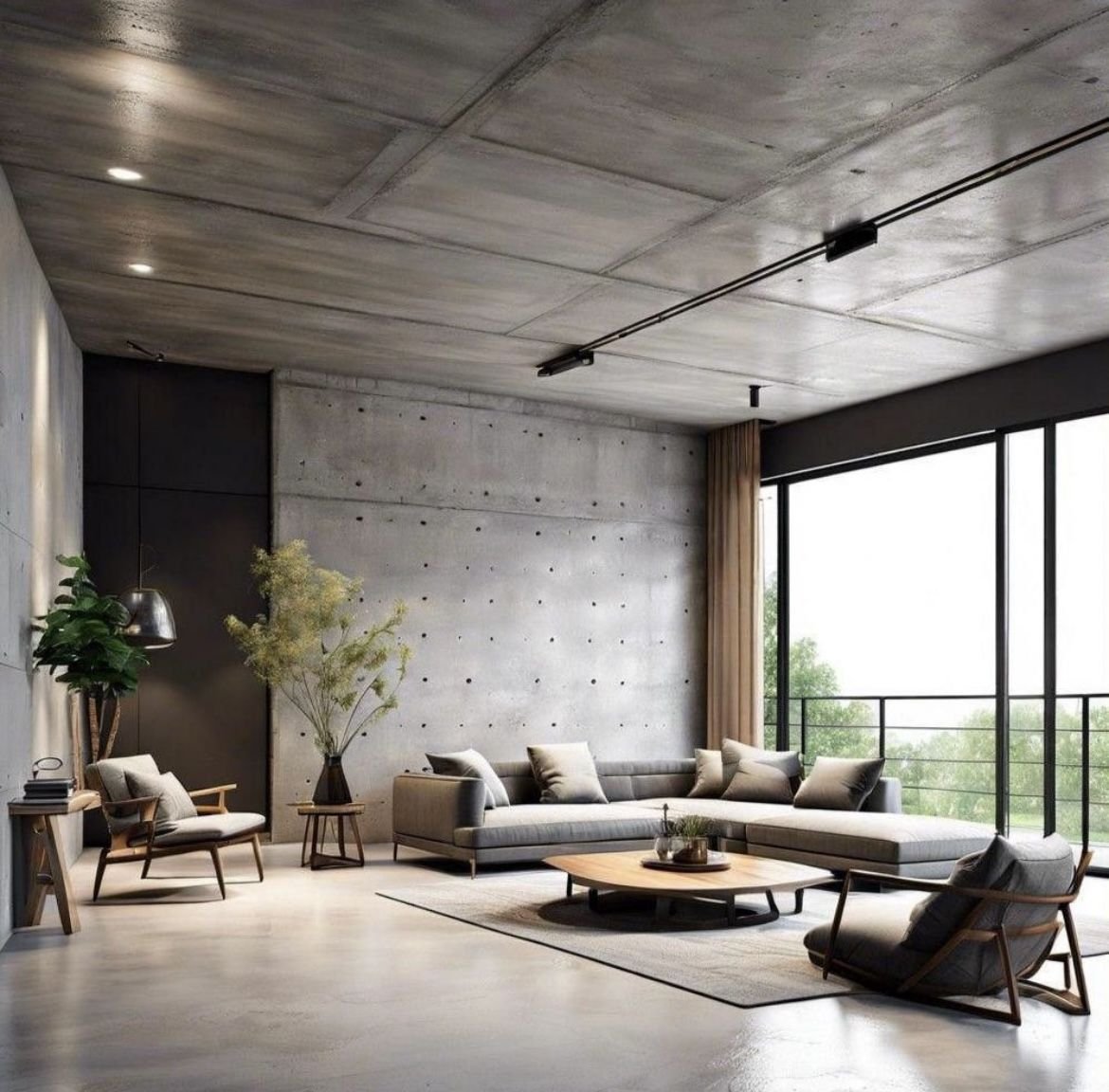 Arsitektur Rumah Beton Kontemporer Tampil Modern dengan Pencahayaan Maksimal